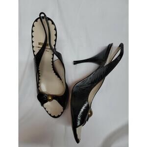 Moschino Cheap and Chic Womens  Leather Slingback Sandals Sz. 39/9 EUC